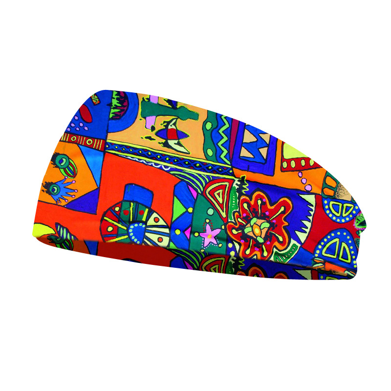 Yoga Fitness Band - Creatieve Graffiti Unisex Elastische Yoga Hoofdband
