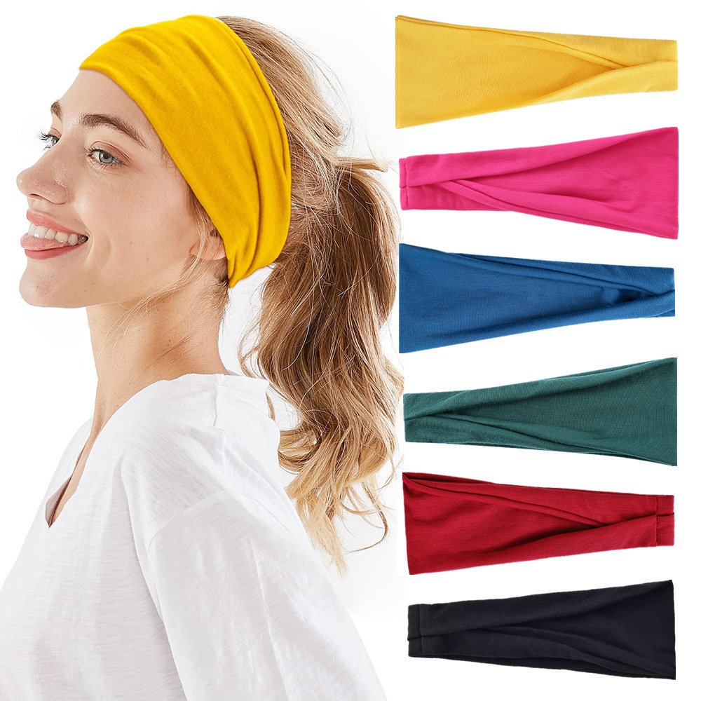 Yoga Fitness Band - Effen kleur Sport Yoga Hoofdband Zweetabsorberende