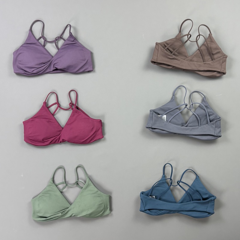 Yoga Fitness Matte - Sportbeha voor dames, V-hals, gedraaide voorkant,