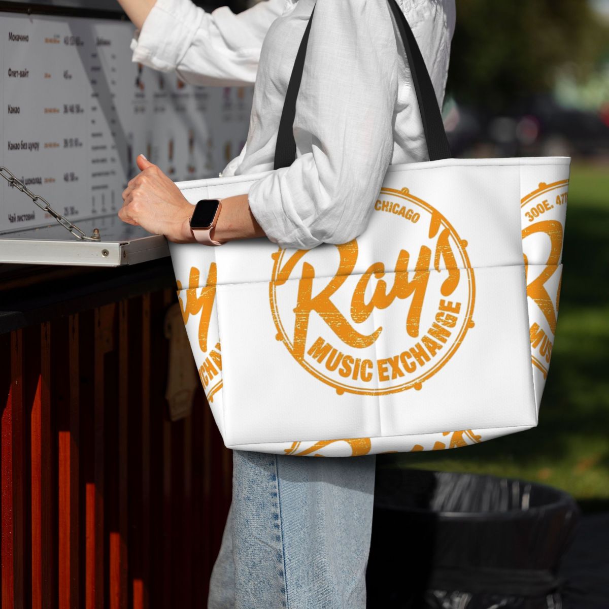 Yoga Fitness Music - Ray's Music Exchange (versleten look) Strandtas