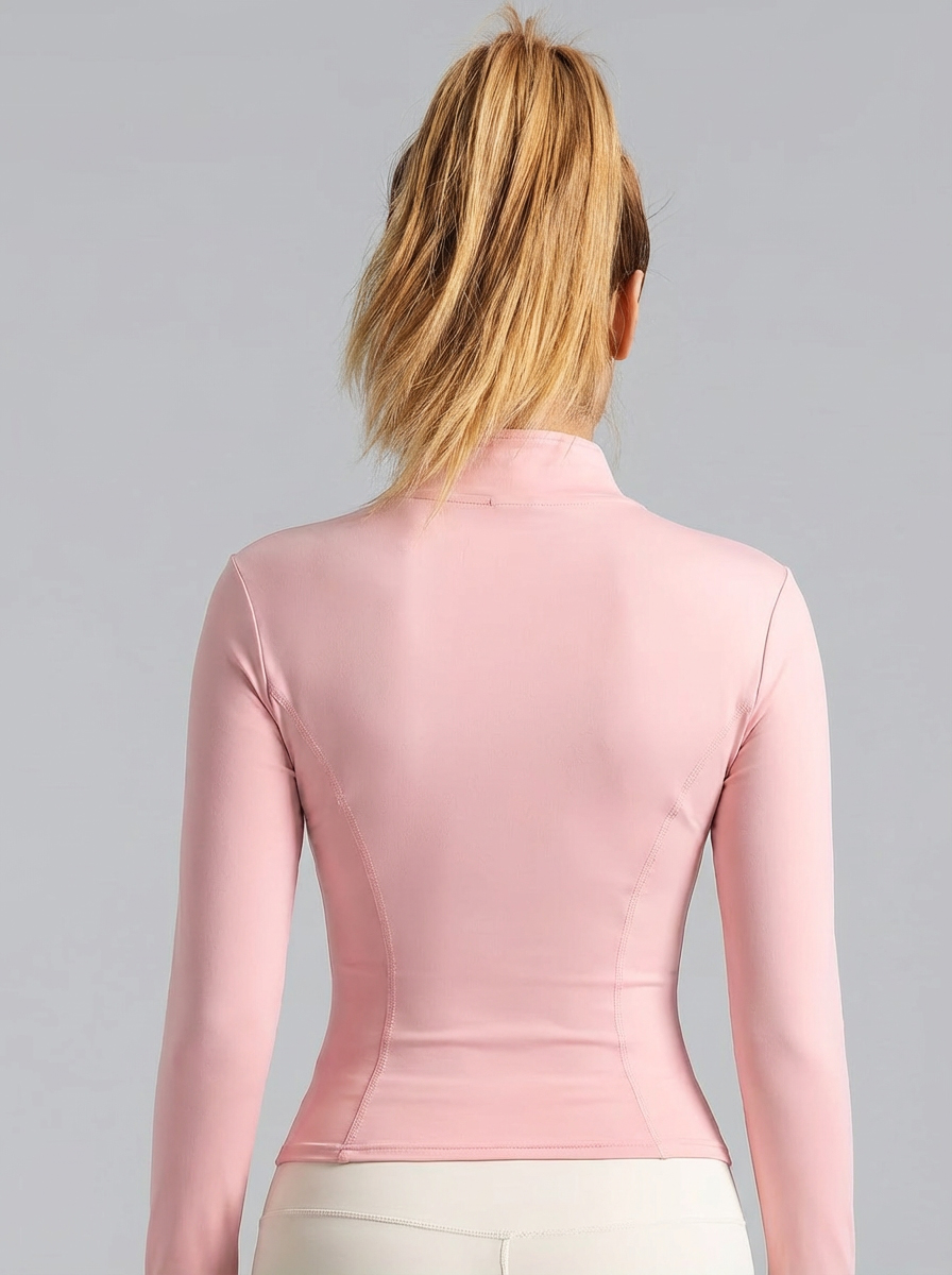 Nieuwe dames lichtroze yogajac - Yoga Fitness Wear recensie en prijs