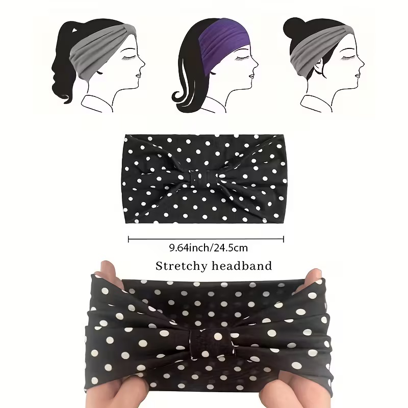 Polka Dot Geknoopte Hoofdbande - Yoga Fitness Band recensie en prijs
